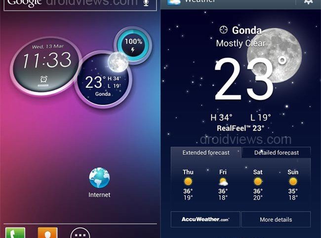circle clock widget