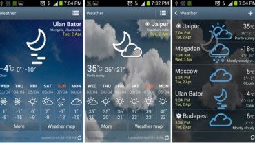 galaxy s4 accuweather