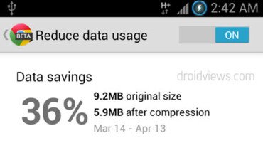 chrome Reduce data usage