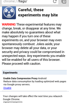 chrome android data compression flags