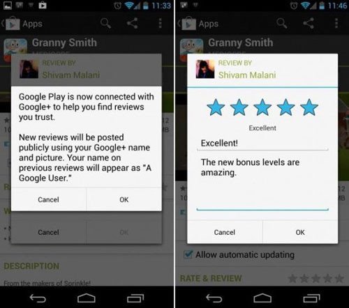 Play-Google+-Review Google Play connected to Google+