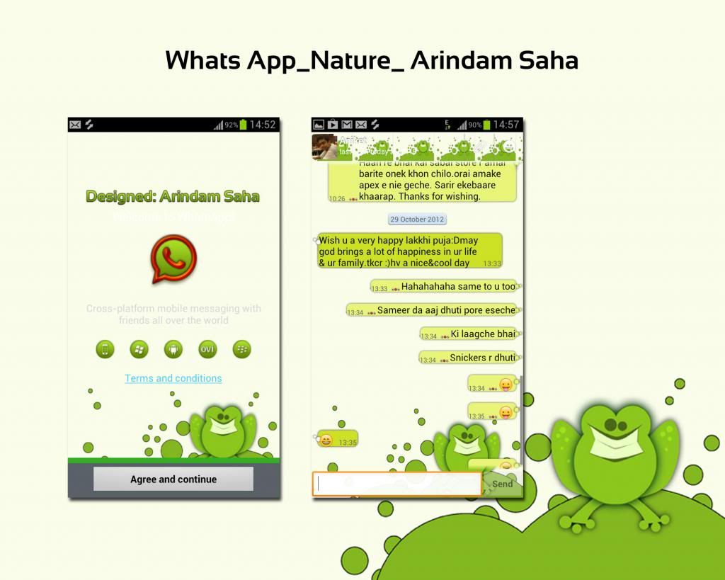 Whats App Cartoon Edition Fully Themed for GSIII by Arindam - Whats App Nature Theme By Arindam Saha - Droid Views