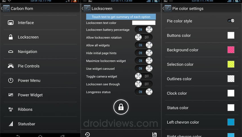 Carbon ROM Settings