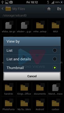 Setting Up the Layout of My Files app