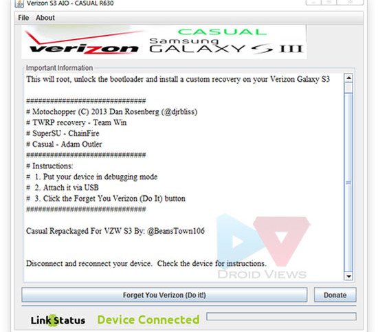 Verizon S3 SCH-I535 Casual Root Tool