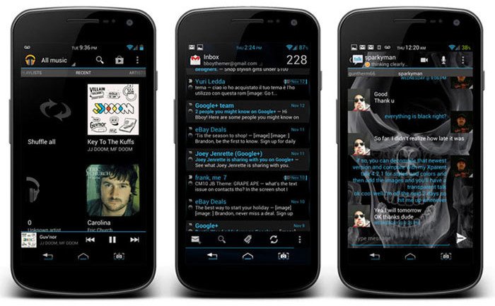 blacked out google apps