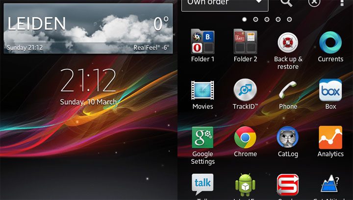 Xperia Z Launcher (2.0.5b) and Widgets
