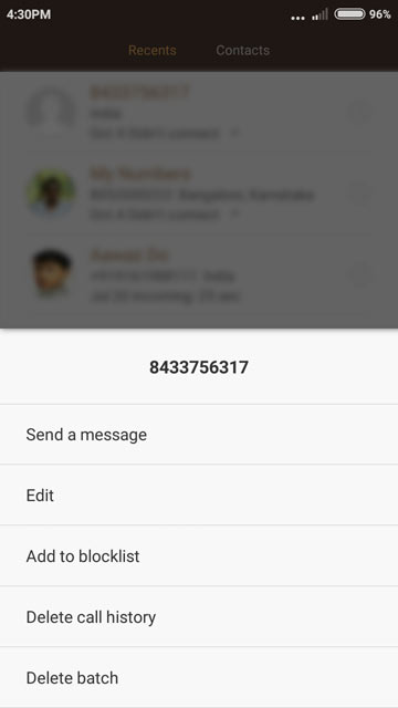 xiaomi call log