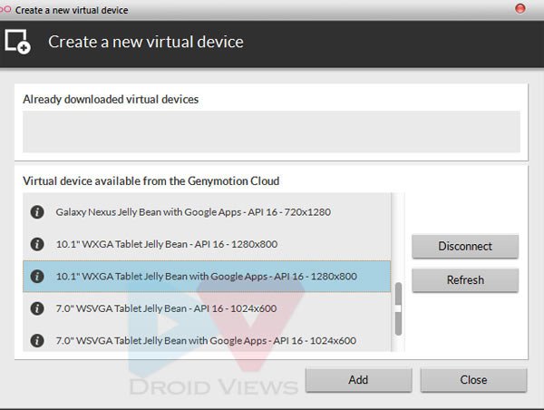 GenyMotion Set up windows