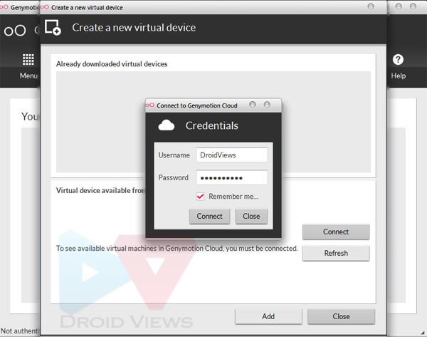 GenyMotion Setup for Windows