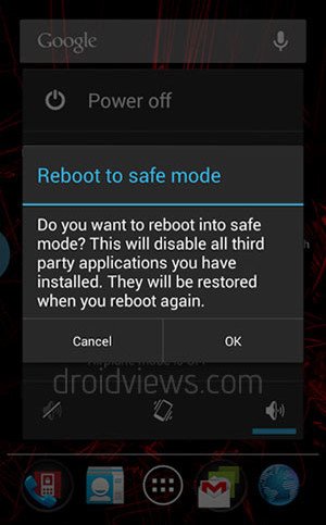 nexus 4 safe mode