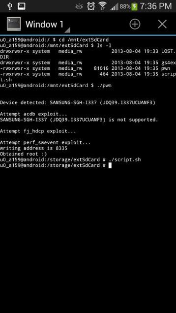 terminal-emulator verizon s4 root