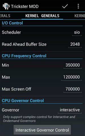 Trickster MOD Kernel Settings