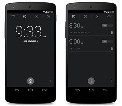 android kitkat 4.4 apps Clock