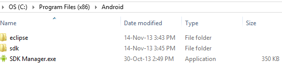 android sdk location