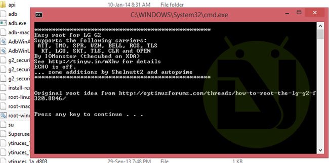 LG G2 Root batch file