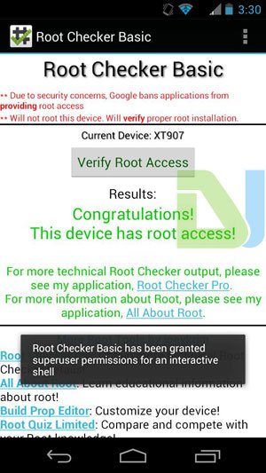 verizon droid razr root check