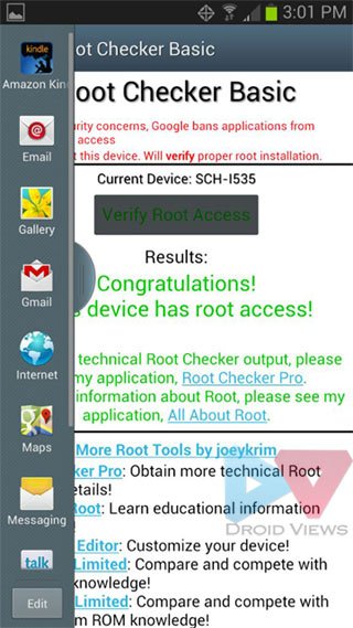 verizon s3 root check