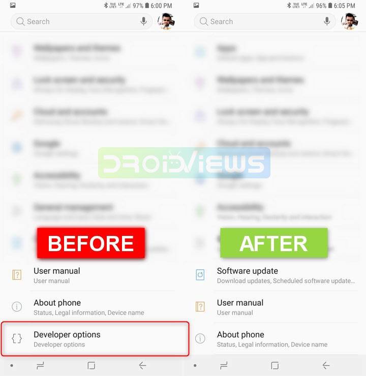 turn off developer options turn off developer options galaxy s9