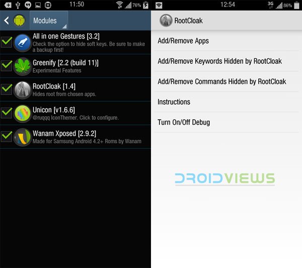 root cloak xposed