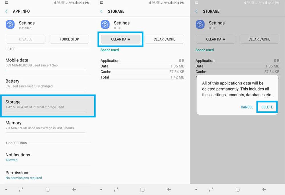Hide Developer Options on Android clear app data and cache android