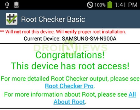at&t note 3 root checker