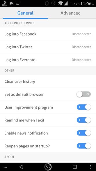 Baidu Settings
