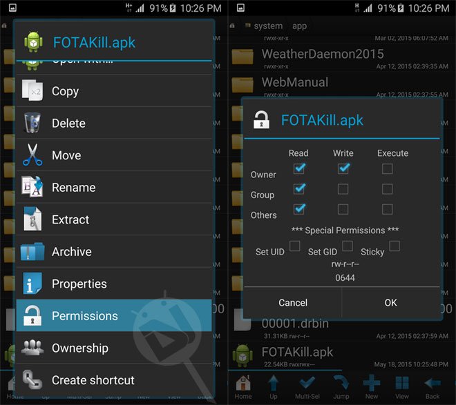 root-browser-set-file-permissions