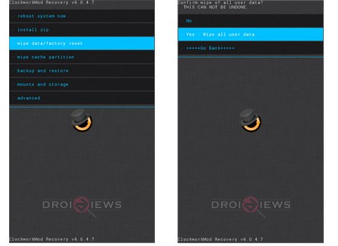 cwm recovery wipe option
