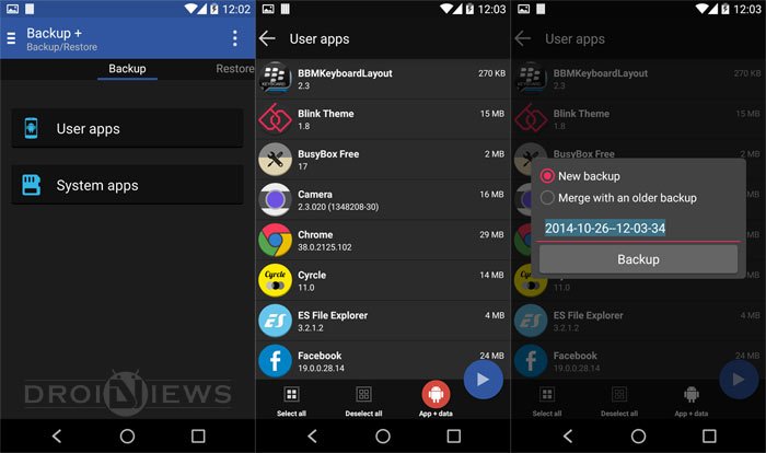 Backup User and System Apps