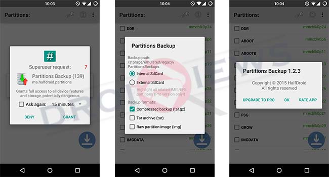 Partitions Backup & Restore
