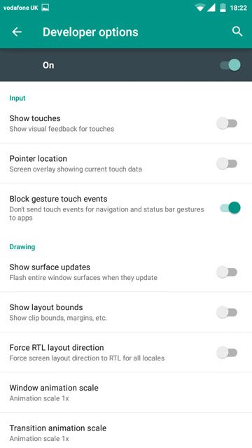 RR Remix developer options