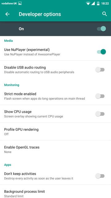 RR Remix developer options