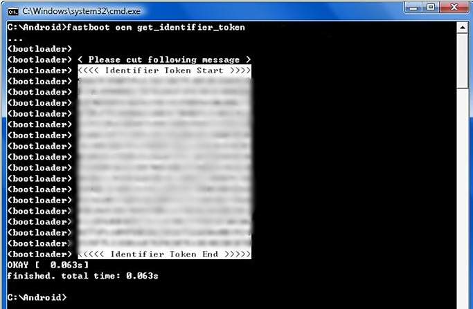 htc bootloader unlock token code