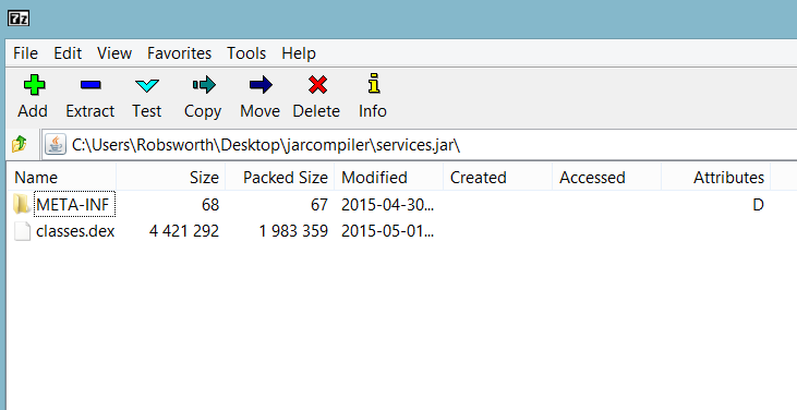 classes dex android jar file