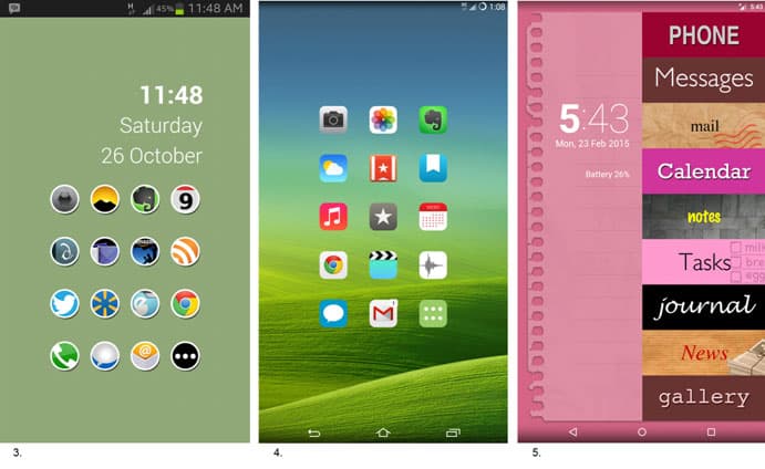 customization with widgets and icons