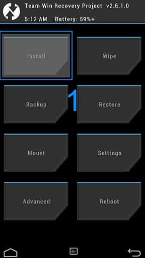TWRP Install Step 1