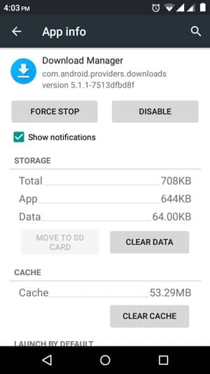disable apps android