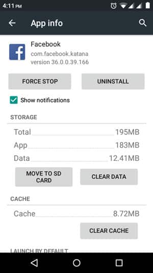 clear app data android