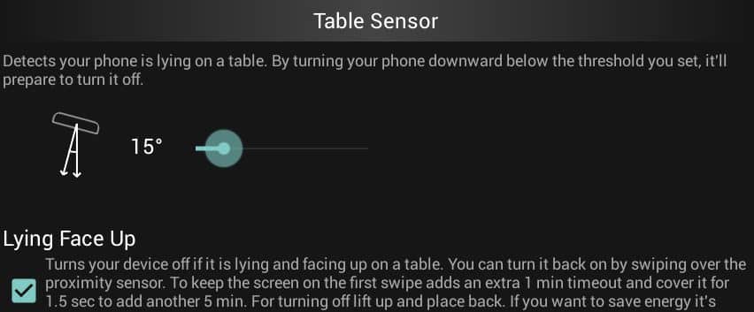 table sensor