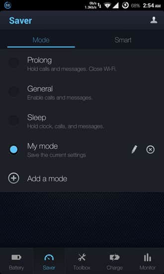 battery saver settings