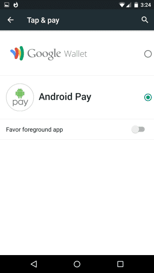 Android Pay Screenshot