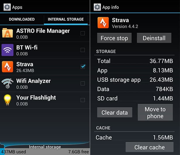 clear app data