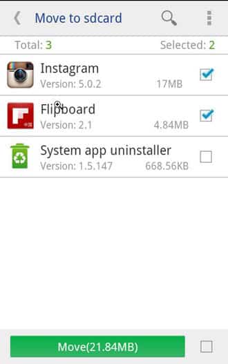 move app data to sd card