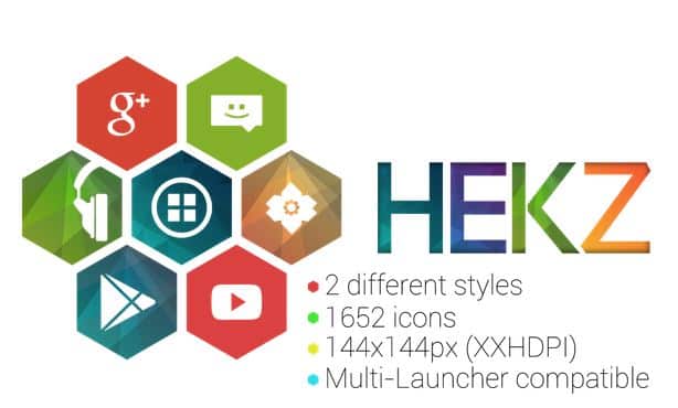 flatt hexagon icon pack