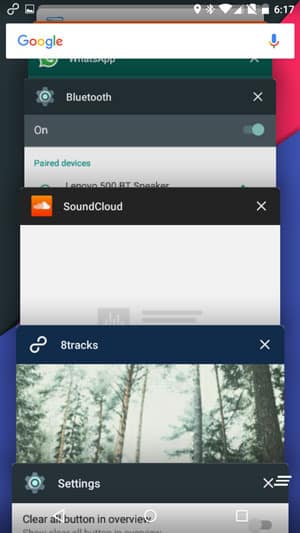 Recents Panel on Android