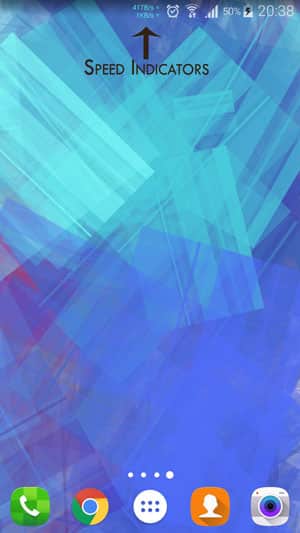 speed indicator android status bar