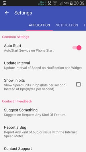 internet speed indicators