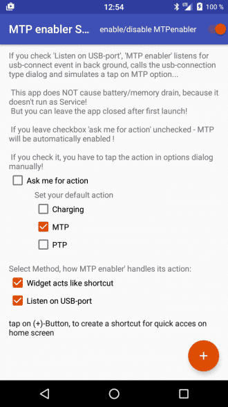 MTP enabler app