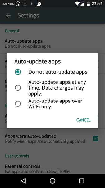 App auto updates